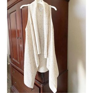 Old Navy Speckled Knit Waterfall Sweater Vest